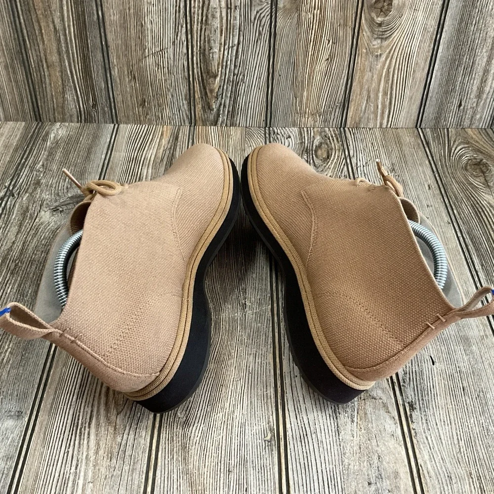 Rothy's Chukka Lace Up Textile Casual Fashion Boots Khaki Tan Men's Size 8.5